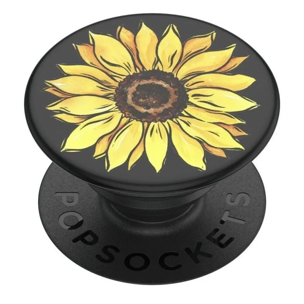 PopSockets PopGrip With Swappable Top Sunflower Cell Phone Accessory NWT